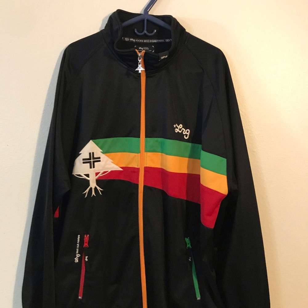 LRG Tracksuit jacket top. Rasta.